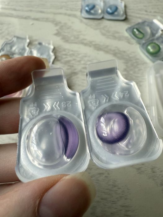 Линзы цветные нулёвки