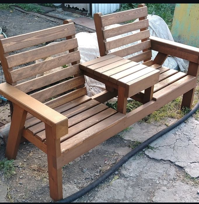 Лавка садовая из дерева