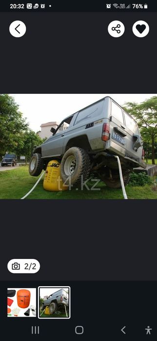 Воздушный домкрат.  Пневмотический.