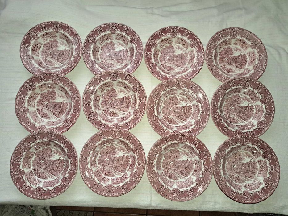 set de masa serviciu farfurii portelan englezesc Grindley 12 persoane