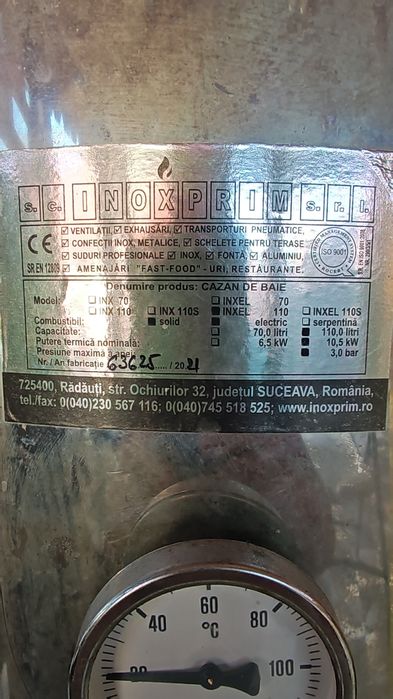 Cazan de baie lemn și electric