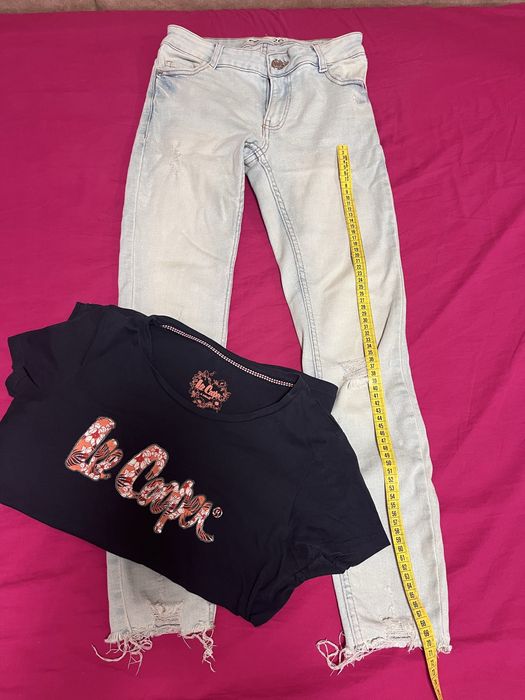 3 blugi si 2 tricouri Lee Cooper Fishbone