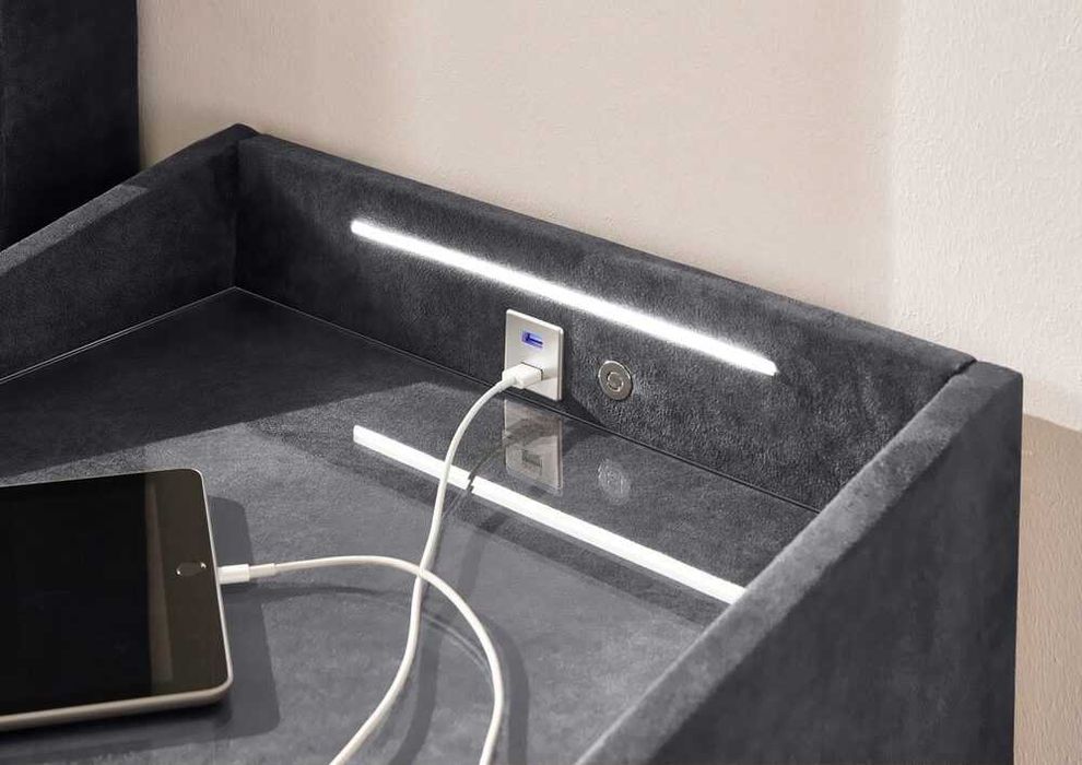 Нощно шкафче Moon/ LED осветление USB порт