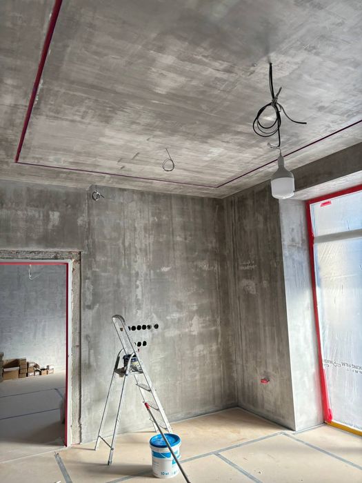 Штукатурка стен под маяк стяжка пола наливные полы