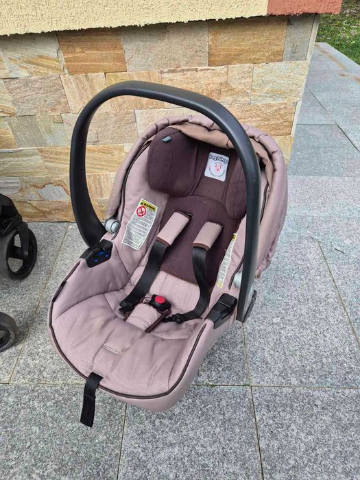Детска количка Peg Perego комплект + колани за кола (кош новородено)