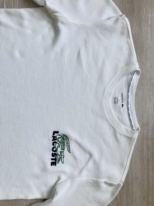 Lacoste мъжка бяла блуза фланела размер М