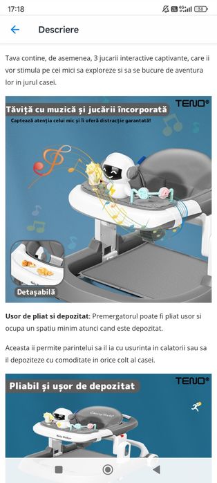 Premergător Teno Baby Walker
