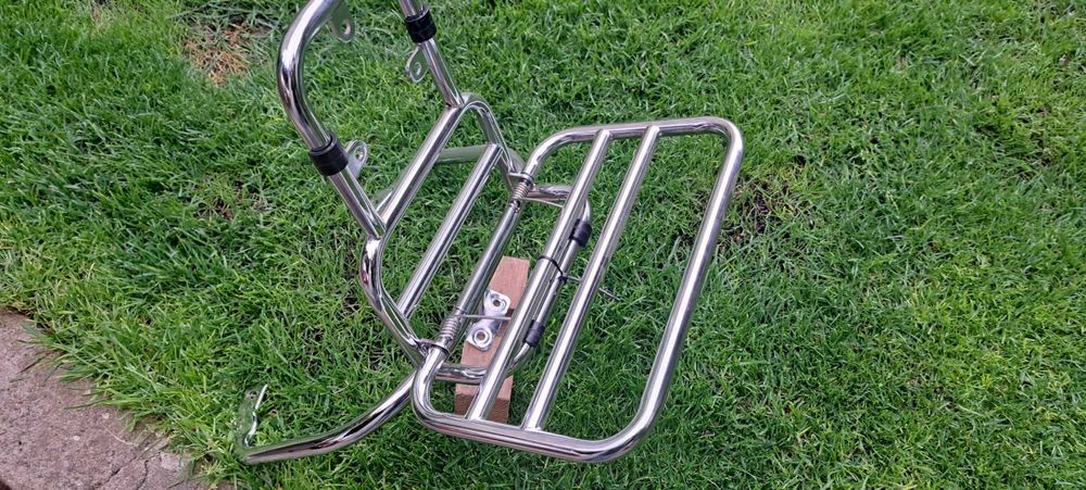 Ауспуси, генерация, части за чопър. Багажник за Vespa нов.