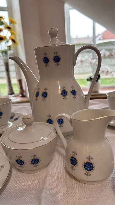 Set ceainic portelan fin - 17 piese