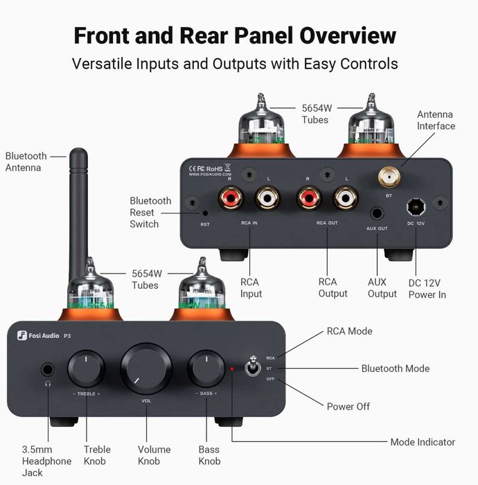 Preamplificator cu lampi Fosi Audio P3