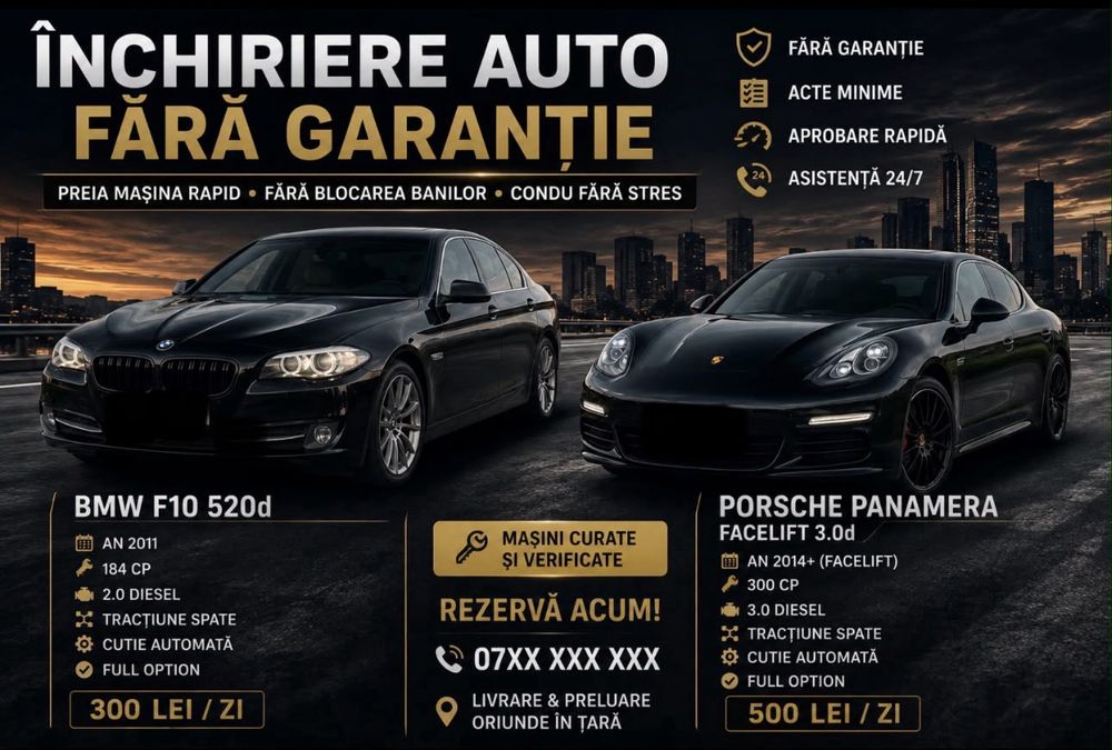 Inchiriere auto fara garantie