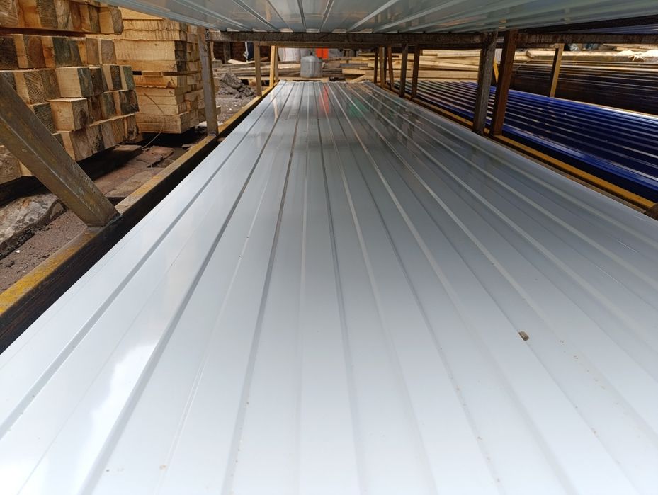 Профнастил, профлист белый, бежевый