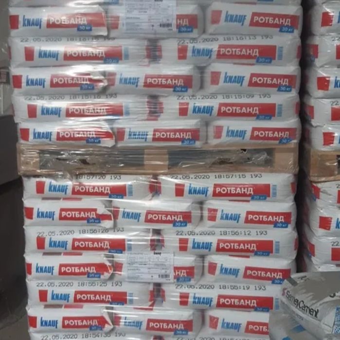 Ротбанд (кнауф)30кг. Ротбанд 30 кг. Штукатурка кнауф ротбанд 30. Штукатурка паллет. Ротбанд штукатурка 25кг.