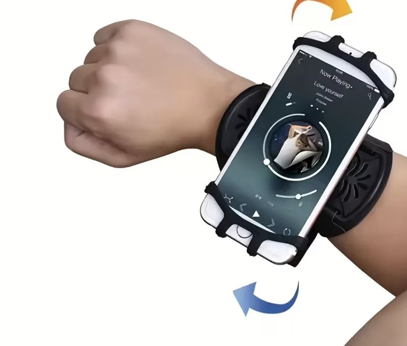 Въртяща се каишка за телефон за спорт