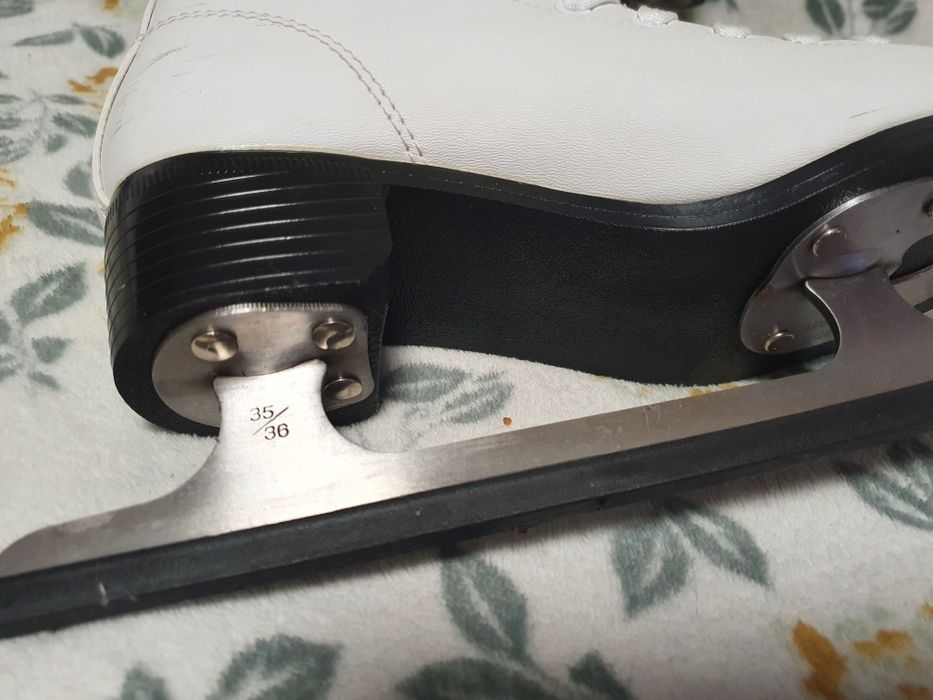 Patine albe de gheață .