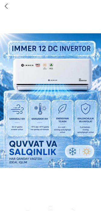 Konditsioner sotiladi 12 inverter yangi