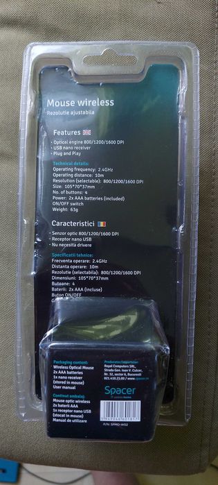 Tastatura USB si Mouse Wireless