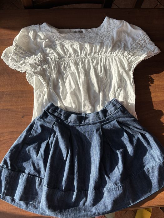 Set Next fetite  7 ani bluza si fusta