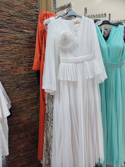 Турецкое шикарное белое платье.