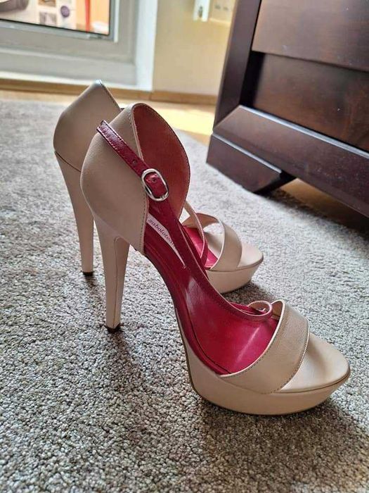 Sandale cu toc, 37, piele naturală, Coca Zaboloteanu