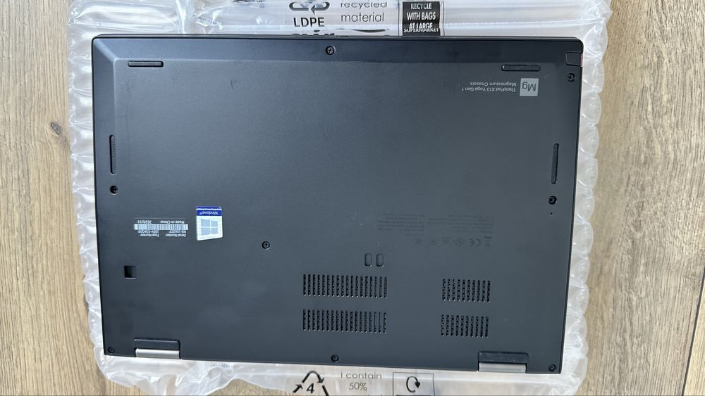 Лаптоп Lenovo Thinkpad x13 Yoga Gen 1 FHD 13.3” Тъч /  Intel i7-10510u 16GB RAM 256GB SSD Win11 Pro+ Посалка / MS OFFICE 2011 Pro Plus