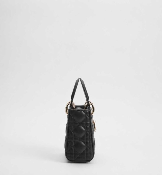 Дамска Чанта Mini Lady Dior - Луксозен Модел в Черно и Бяло