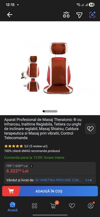 Se vinde scaun de masaj.