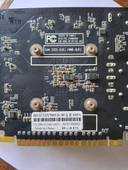 Videokarta GTX 750 ti. 2gb. 128 bit Holati yangidek. Remont qilinmagan