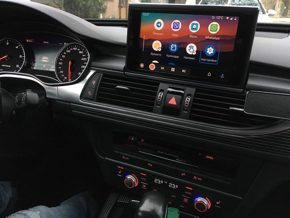 Audi Mmi 3g ДОБАВЯНЕ Android Auto Apple CarPlay Монтаж YouTube TV Vim