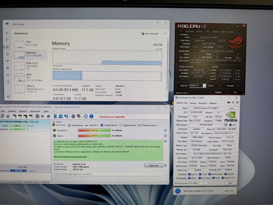 PC Gaming RTX 3060TI | i5 10400f | 16GB Ram