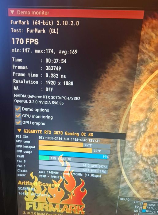 Продавам видео карта Rtx 3070 Gaming OC 8GB