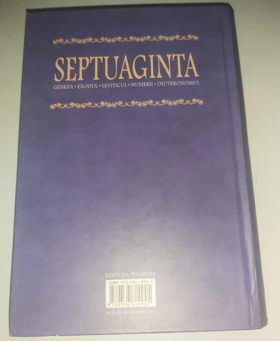 Biblia Septuaginta, Polirom. Ediție de lux, colecție rară.