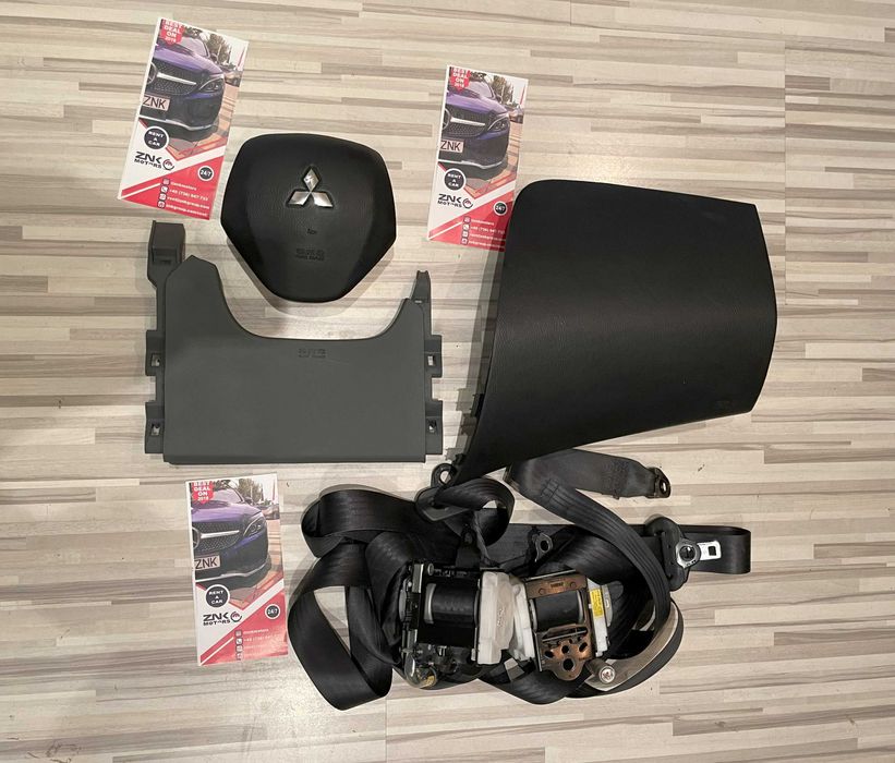 Mitsubishi L200 - kit airbag -  volan pasager genunchi - set centuri