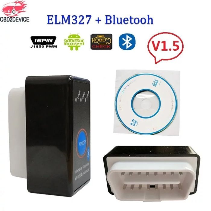 Автосканер для диагностики автомобиля адаптер OBD 2 ELM
