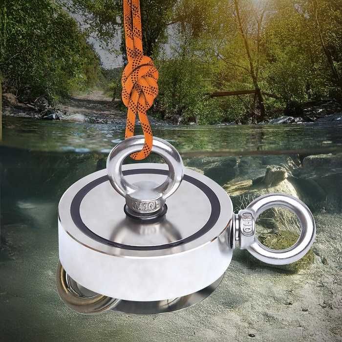 Двустранни неодимови магнити N52. Магнитен риболов и търсене на желязо