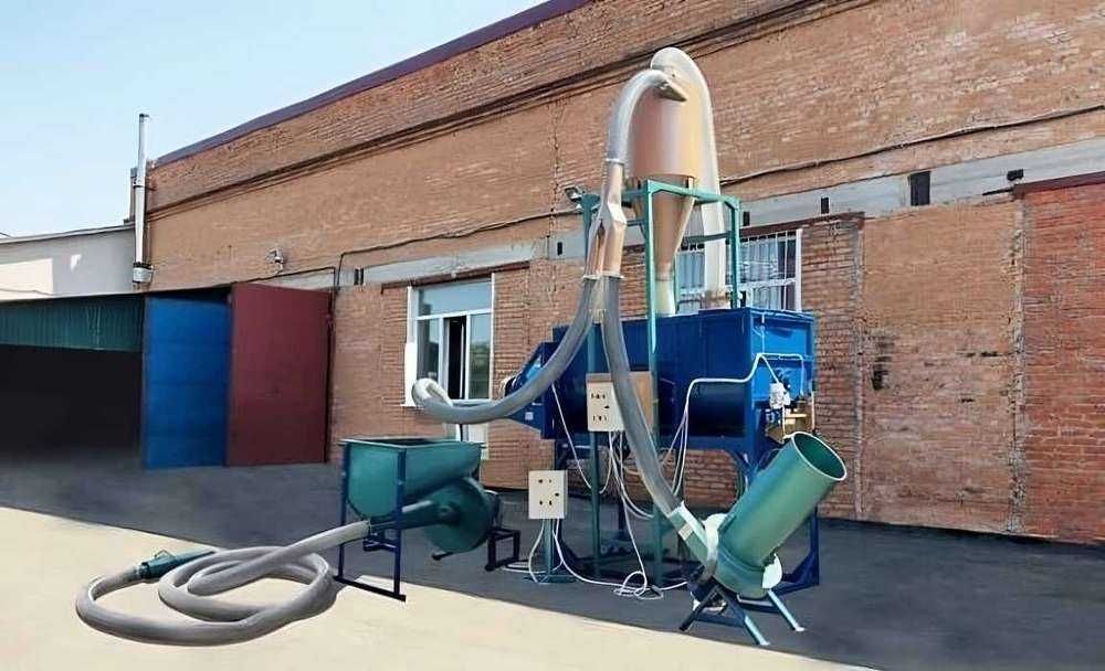 Tocator industrial de paie baloti CU CICLON inclus 18.5 kW 1000kg/h