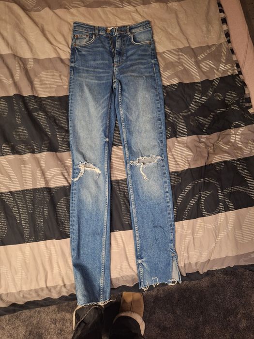 Дънки zara с висока талия