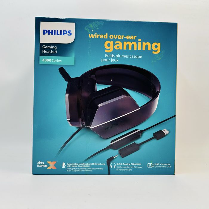 Set casti gaming Philips Seria 4000 cu microfon, Negru