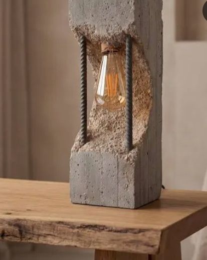Lampa veioza lampadar ciment beton personalizabil