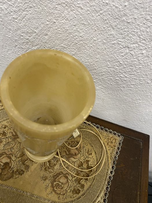 Ониксова настолна лампа Италия 1970 ръчна украса