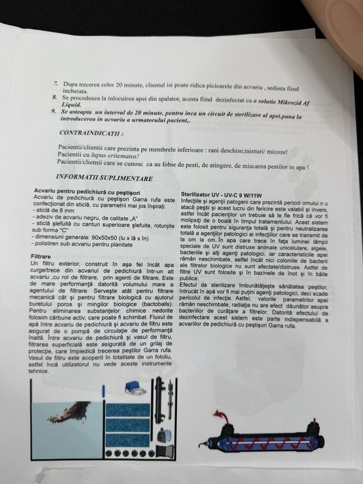 Acvarii speciale pentru pedichiura spa