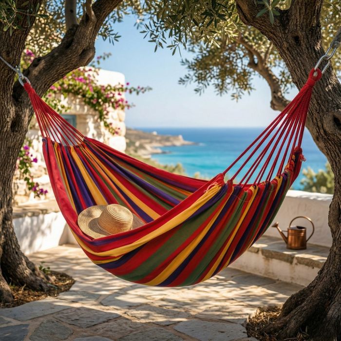Градиснки червен хамак - идеален за релакс, следобедна дрямка или почи