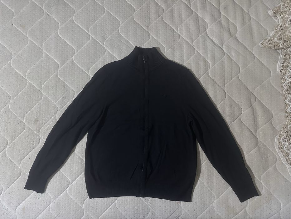 Hugo Boss Avac Cardigan black мъжка вълнена жилетка
