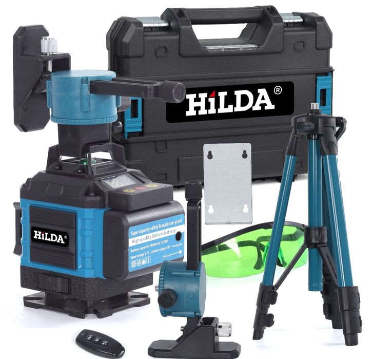 Лазерен нивелир 16 линии 2г. гаранция, 2 батерии, пълен комплект трино