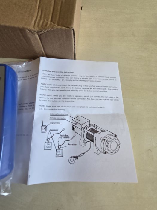 Telecomanda troliu fara fir 12v.24v.