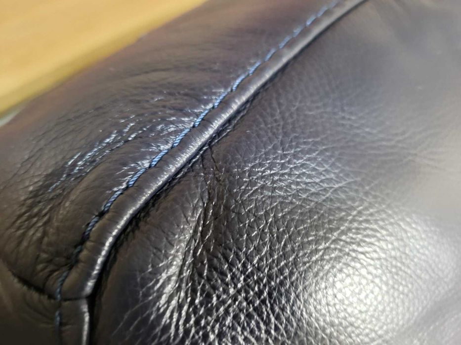 Син кожен фотойл