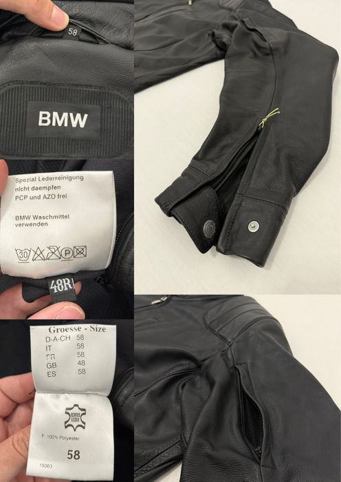 Geaca Moto BMW (58 XXL) Motorad Piele motociclist chopper cruiser biker protectii
