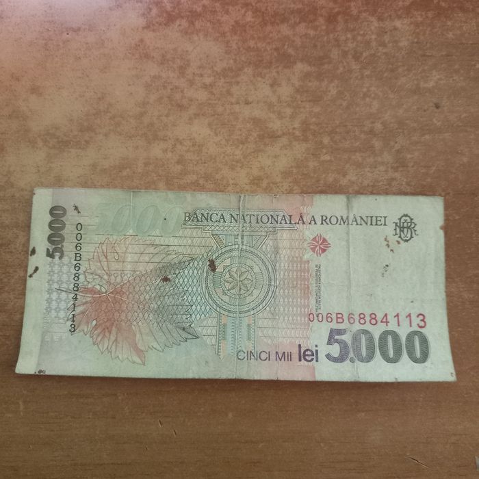 Bancnota de 5.000 lei din anul 1998