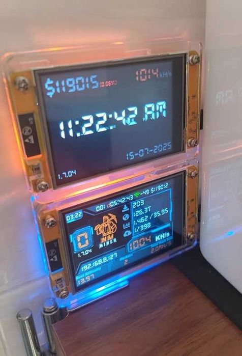 NerdMiner V2 1060KH/s ESP32 - Solo Bitcoin Lottery Miner - соло биткойн миньор