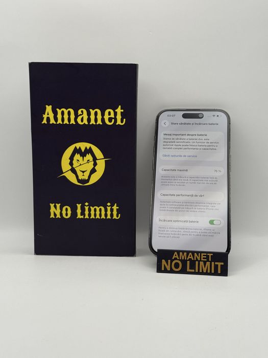 iPhone 14 Pro 256GB  Baterie 76% Garantie 12 Luni , AMANET NO LIMIT.